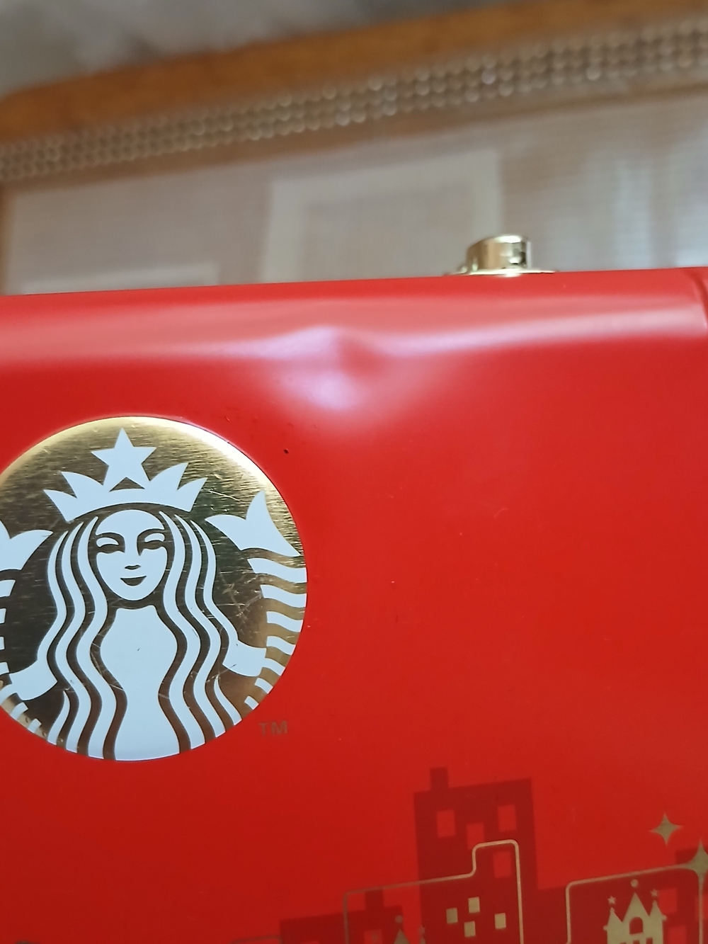Starbucks Metal Mini Suitcase crossbody Container Purse Has A Little Dent - Picture 6 of 12